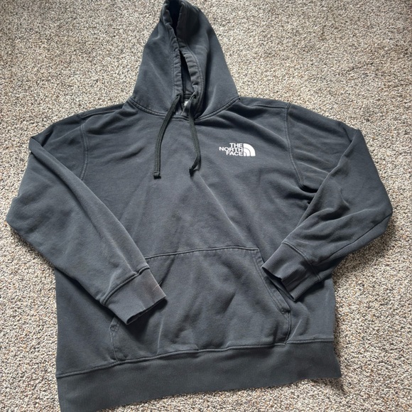 The North Face Other - The North Face Black Pullover Hoodie with White Logo medium mens